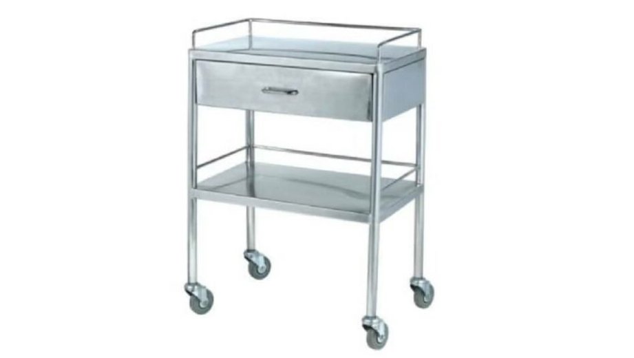 Stainless Steel Trolley with Single Drawer - Image 4