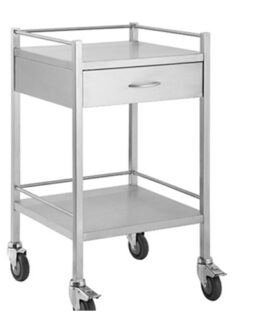 Stainless Steel Trolley with Single Drawer