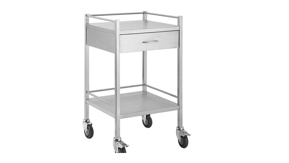 Stainless Steel Trolley with Single Drawer