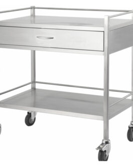Stainless Steel Trolley with Single Drawer