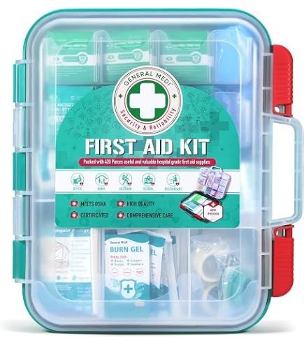 Empty First Aid Box ABS Plastic – 40 x 30 x 15 cm – Green