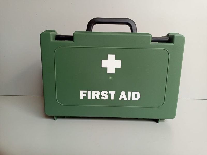 Empty First Aid Box ABS Plastic Medium Green – 34 x 24 x 12.5 cm