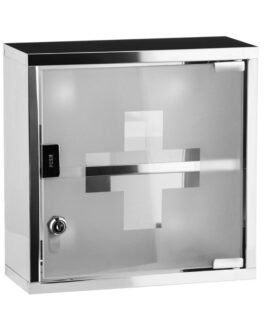 Empty First Aid Box Metal with Glass Door Large