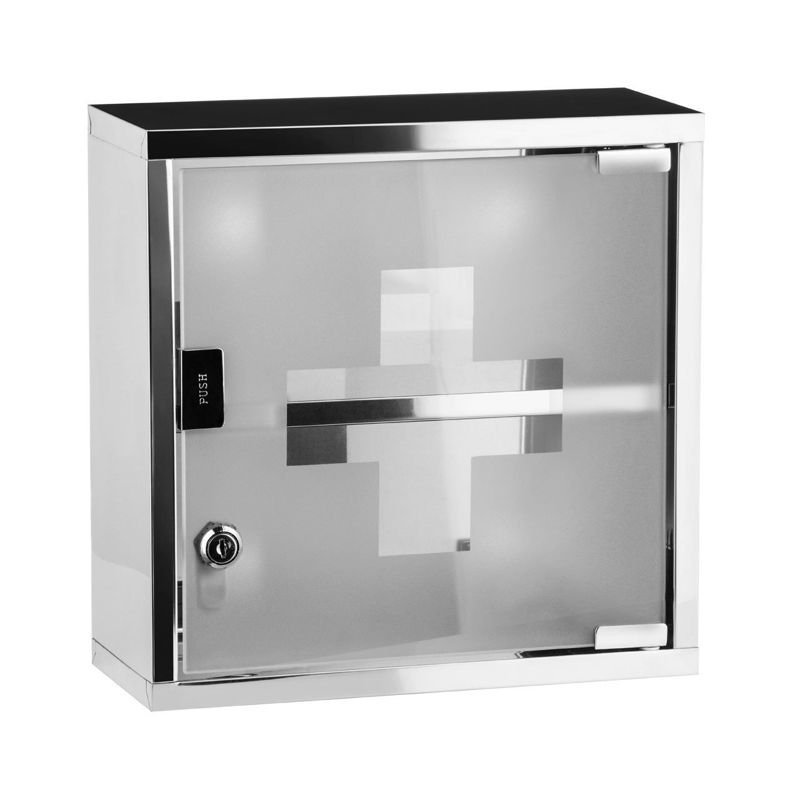 Empty First Aid Box Metal with Glass Door Large